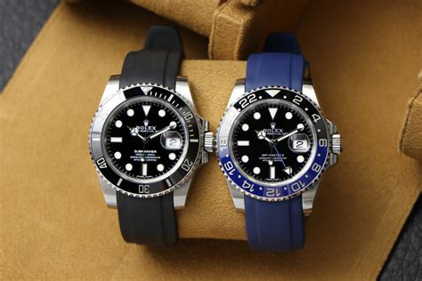 rolex submariner on rubber strap|original rolex rubber strap.